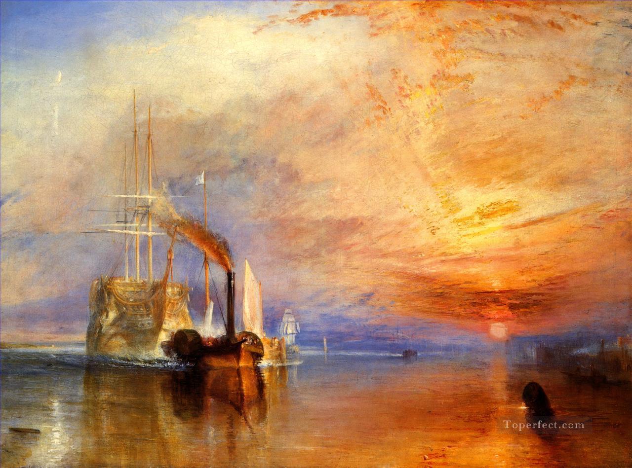 the fighting temeraire tugged to her last berth to be broken up warships Oil Paintings